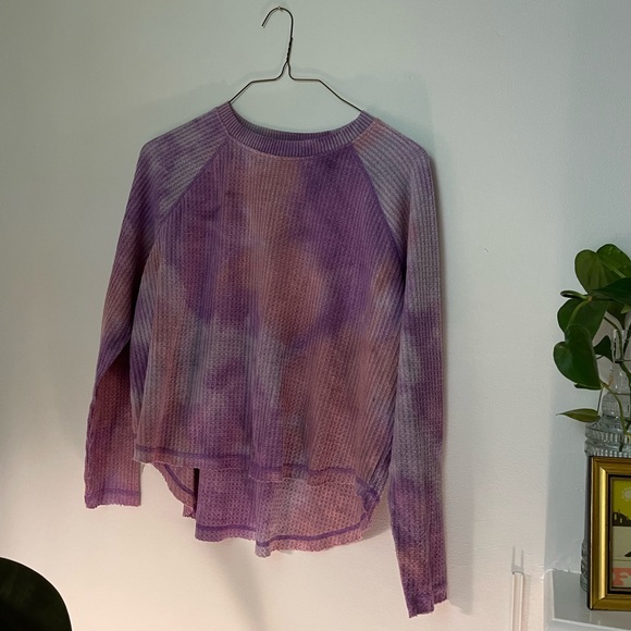 Tie-Dye Waffle Knit Pullover Layer, Sweater, Long Sleeve, EUC Wild Fable - Picture 2 of 8